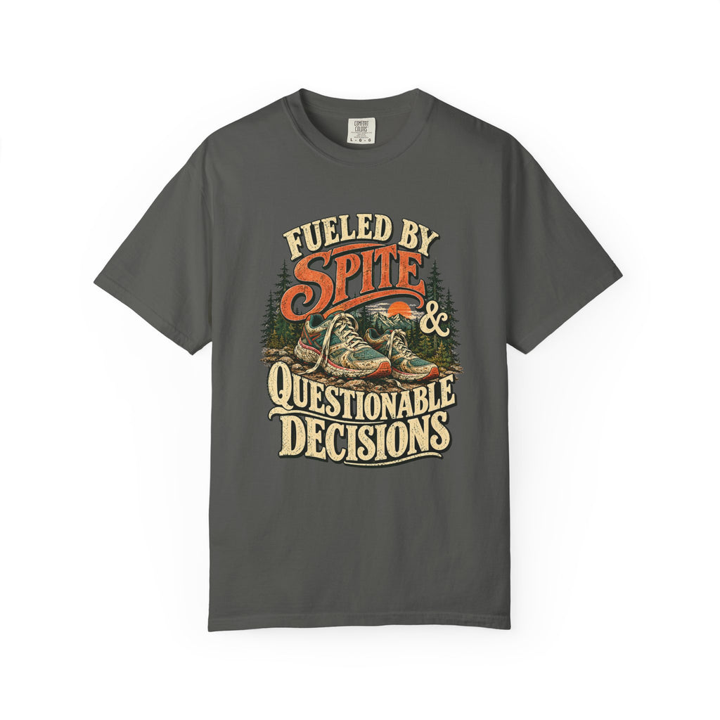 Fueled by Spite & Questionable Decisions | Funny Running Graphic Tee