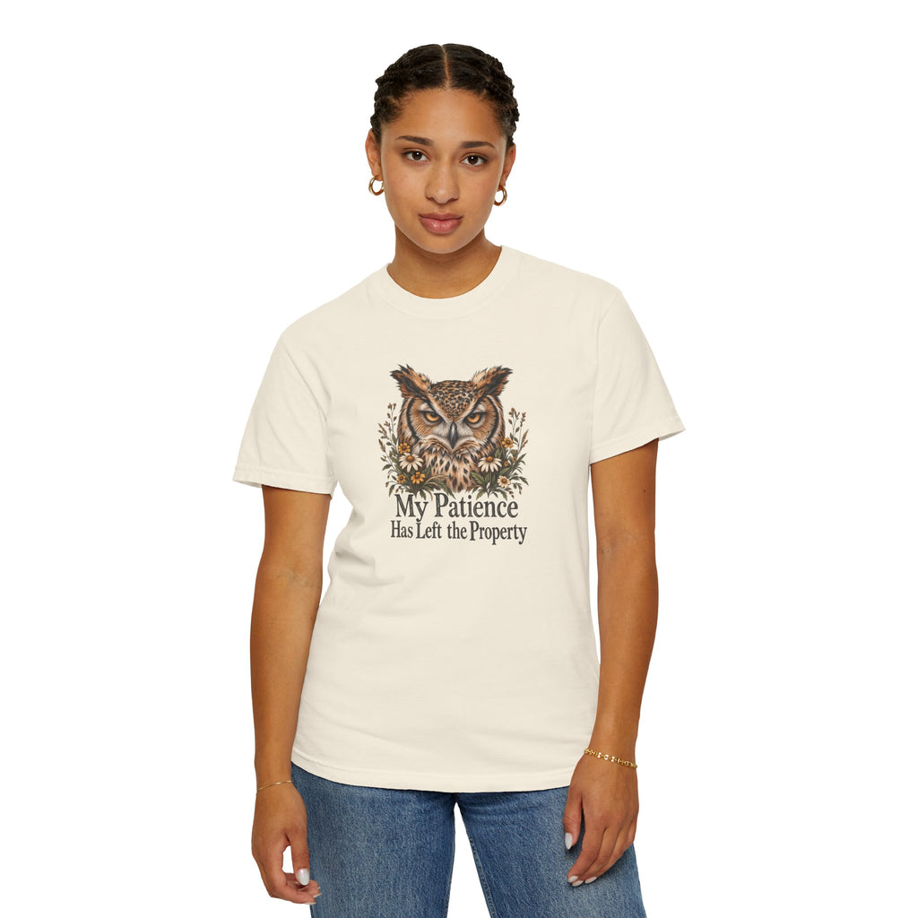 My Patience Has Left the Property | Vintage Owl Graphic Tee