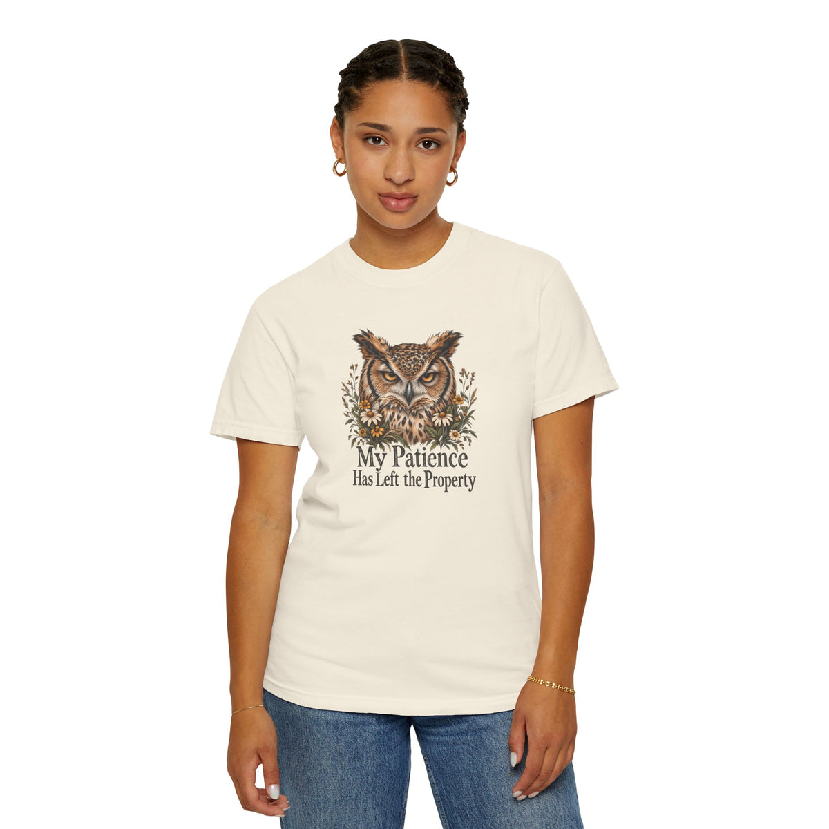 My Patience Has Left the Property | Vintage Owl Graphic Tee