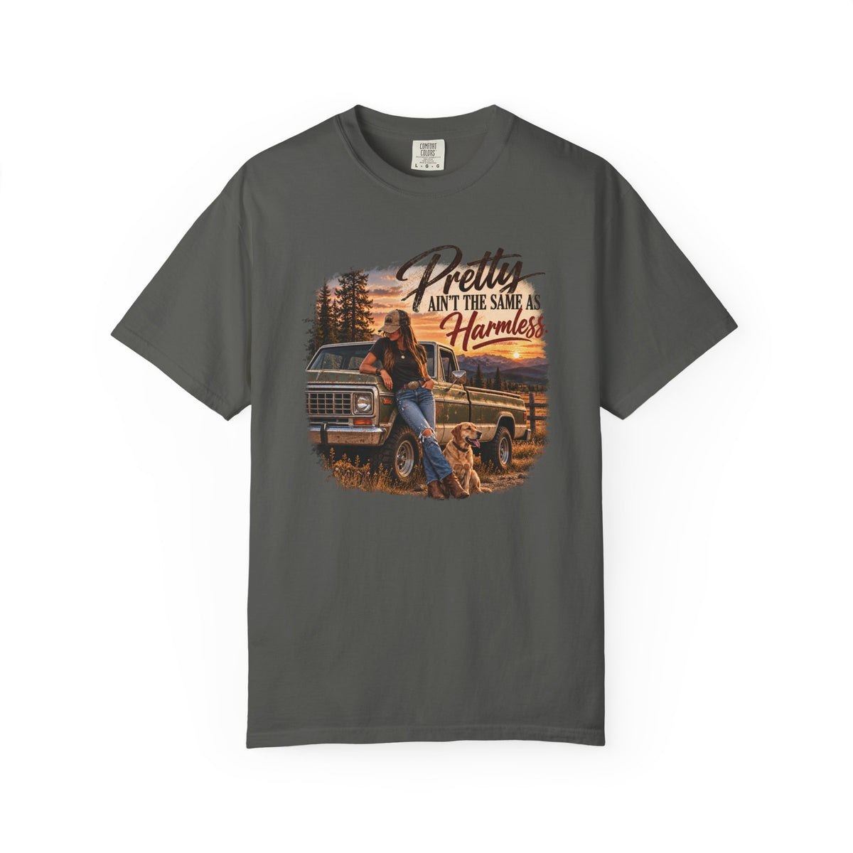 Pretty Ain't the Same as Harmless T-Shirt | Vintage Western Graphic Tee | Comfort Colors 1717