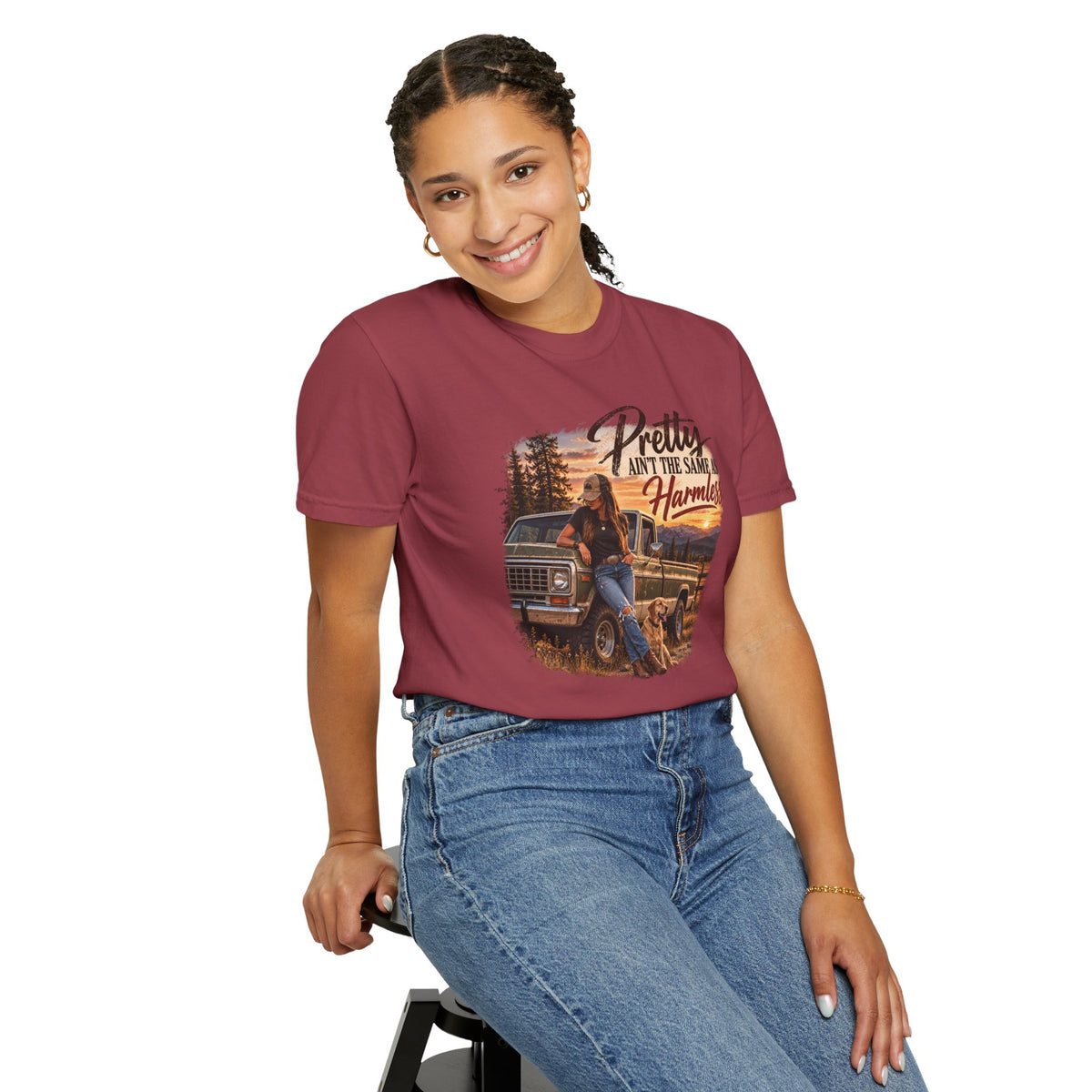 Pretty Ain't the Same as Harmless T-Shirt | Vintage Western Graphic Tee | Comfort Colors 1717
