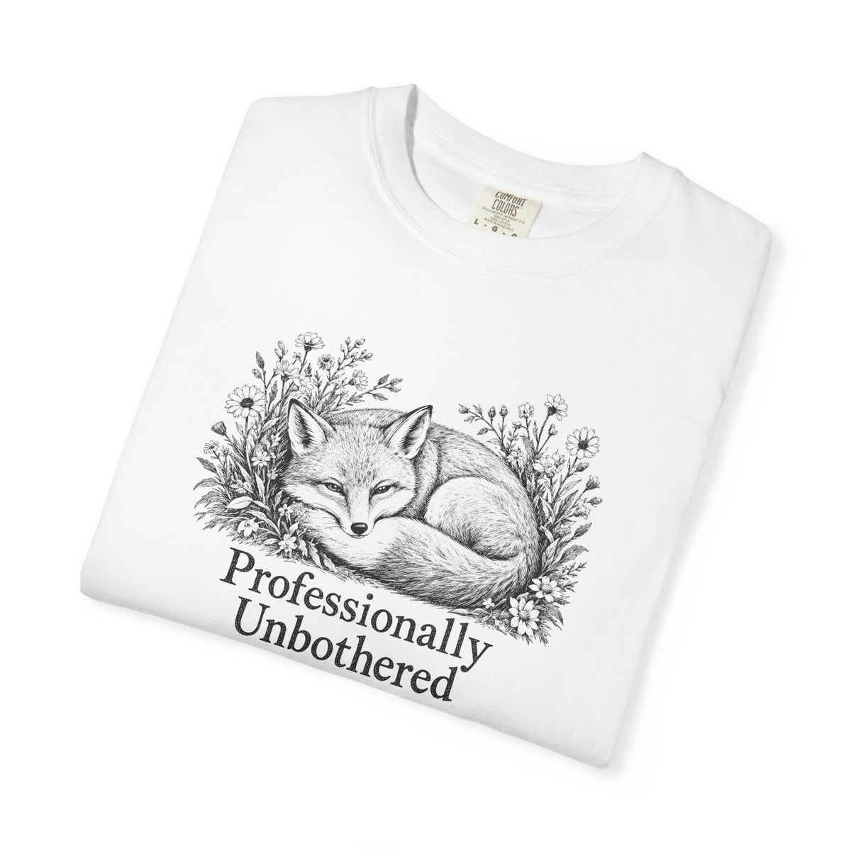 Professionally Unbothered T-Shirt | Vintage Fox Graphic Tee | Comfort Colors 1717