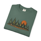 Vintage Forest Sunset T-Shirt | Nature Graphic Tee | Comfort Colors 1717