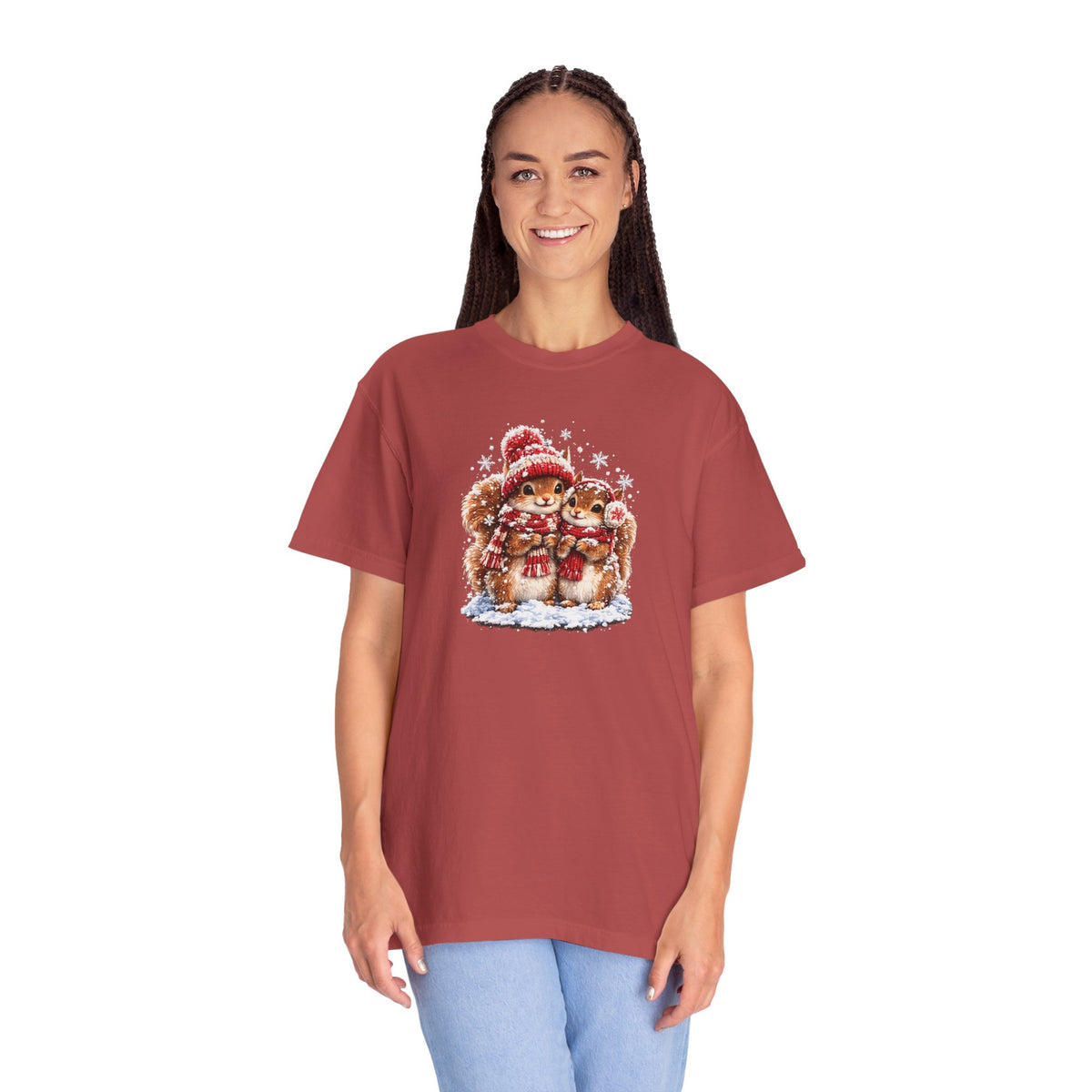 Winter Squirrels T-Shirt | Cute Woodland Graphic Tee | Comfort Colors 1717
