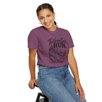 The Voices Said RUN – Funny Trail Running Graphic Tee | Comfort Colors 1717