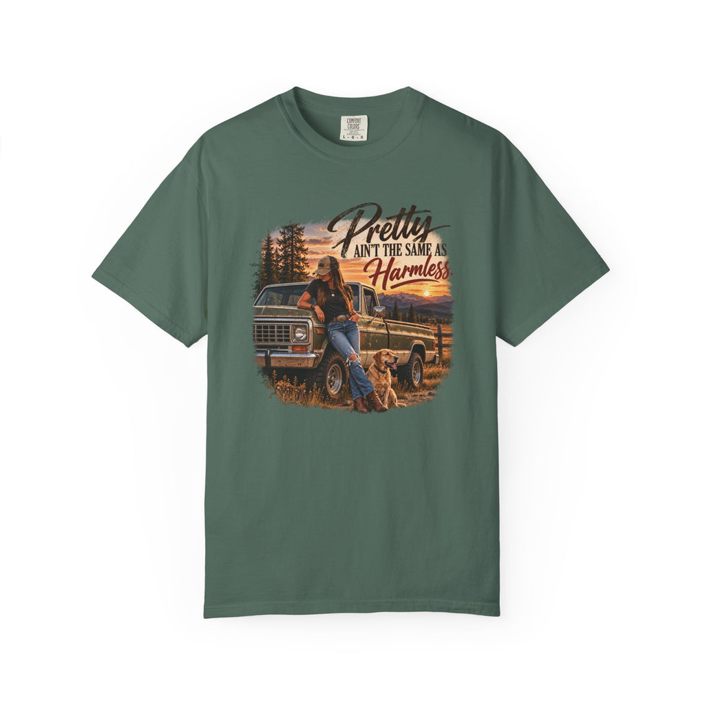 Pretty Ain't the Same as Harmless T-Shirt | Vintage Western Graphic Tee | Comfort Colors 1717