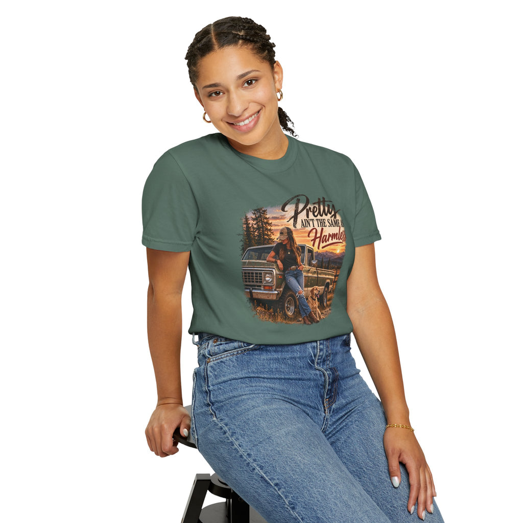 Pretty Ain't the Same as Harmless T-Shirt | Vintage Western Graphic Tee | Comfort Colors 1717
