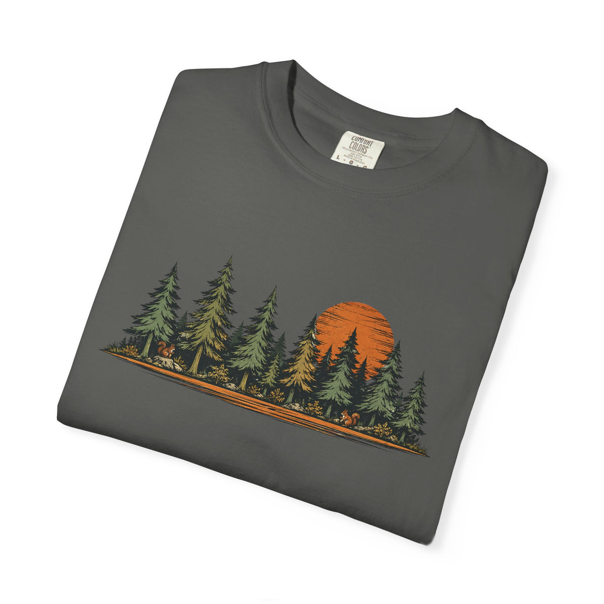 Vintage Forest Sunset T-Shirt | Nature Graphic Tee | Comfort Colors 1717