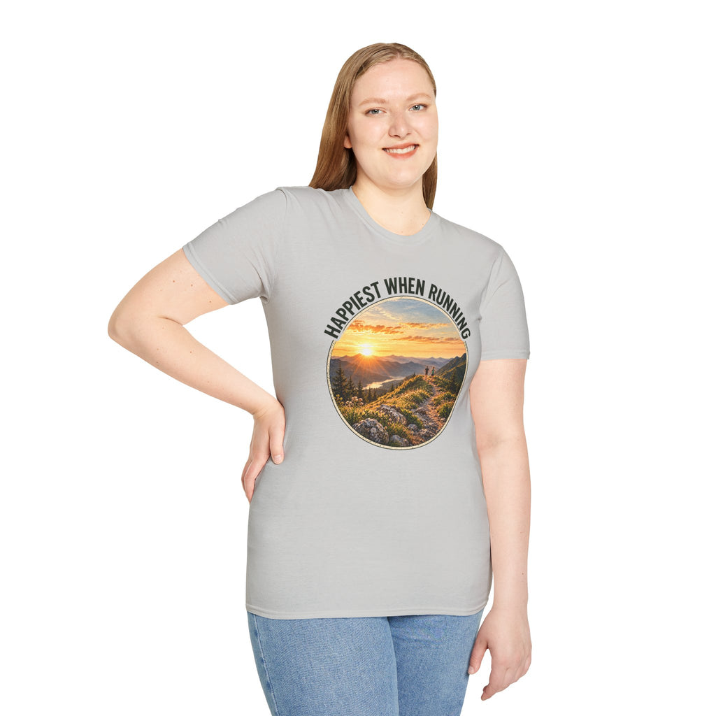 Happiest When Running – Scenic Trail Running T-Shirt