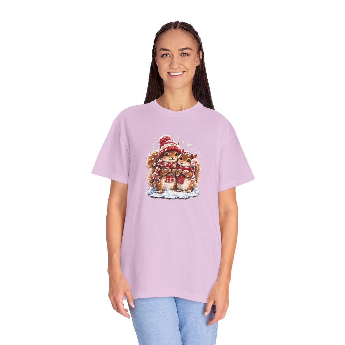 Winter Squirrels T-Shirt | Cute Woodland Graphic Tee | Comfort Colors 1717