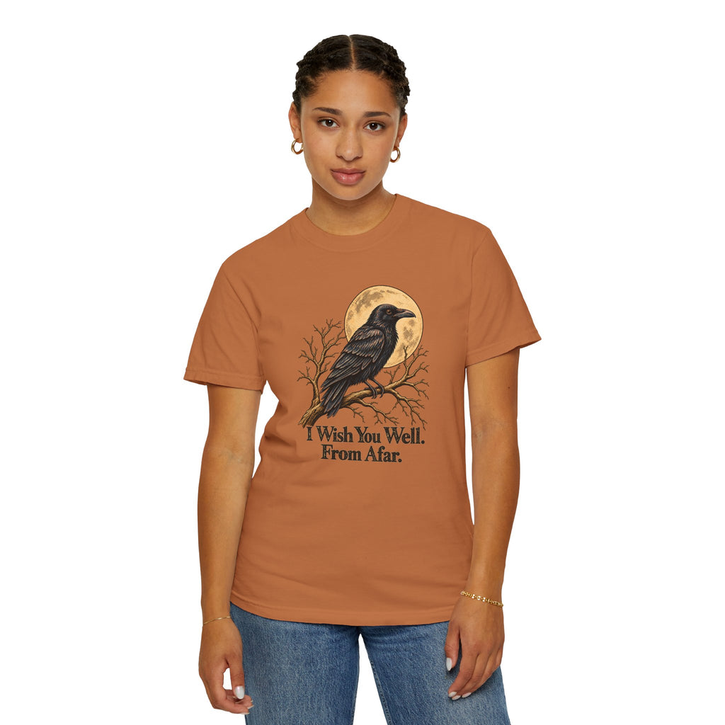 I Wish You Well From Afar T-Shirt | Vintage Raven Graphic Tee | Comfort Colors 1717