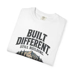 Built Different Still Building T-Shirt | Motivational Mountain Graphic Tee | Comfort Colors 1717