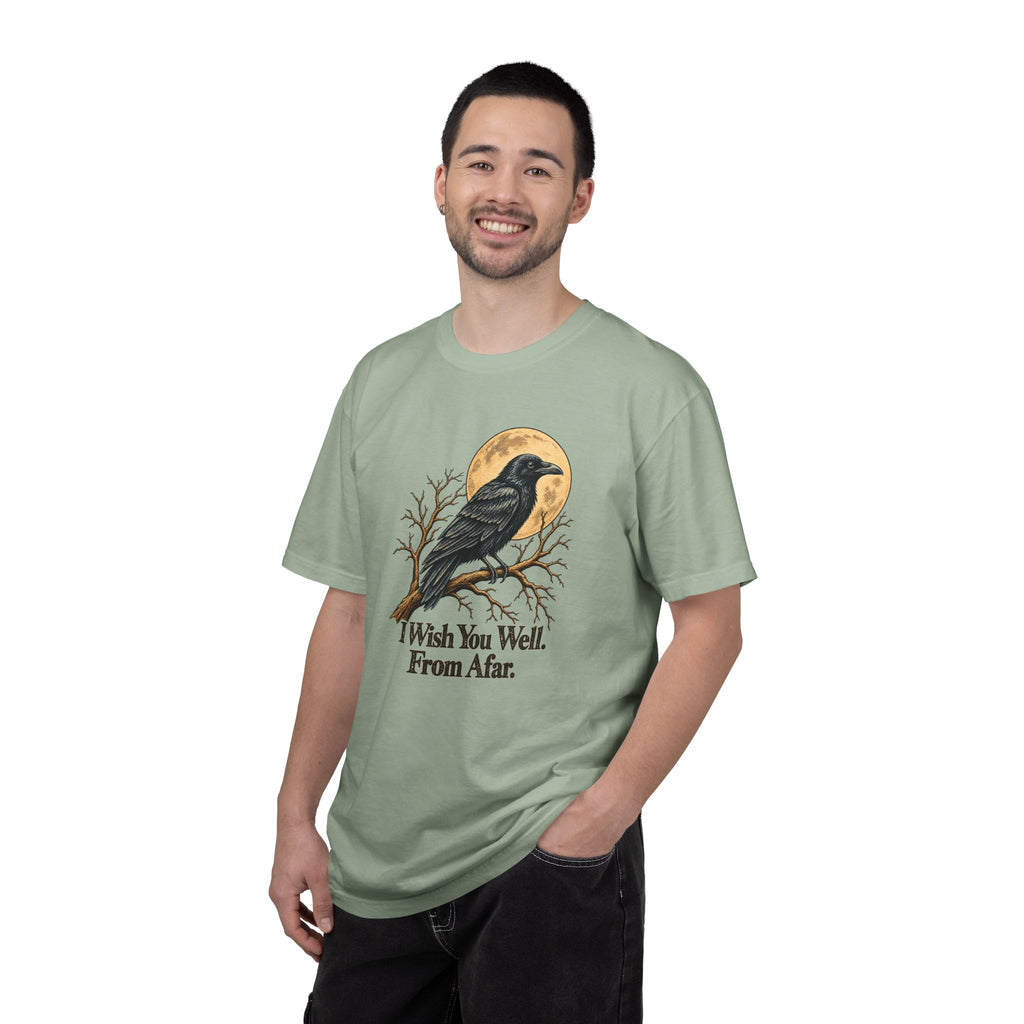 I Wish You Well From Afar T-Shirt | Vintage Raven Graphic Tee | Comfort Colors 1717