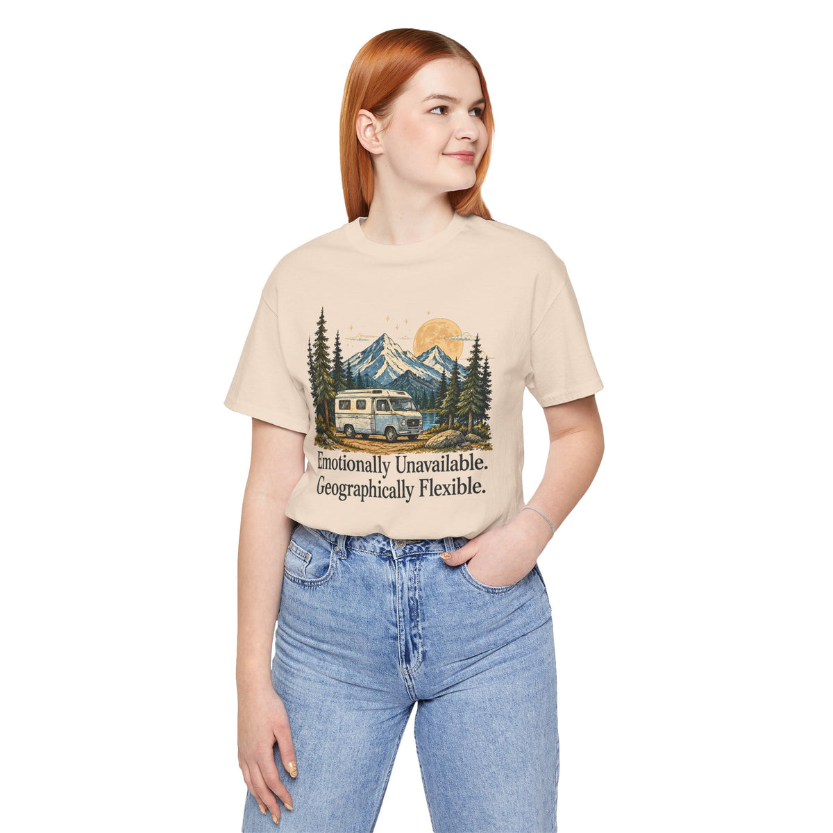 Emotionally Unavailable Geographically Flexible | Vintage Camping Tee