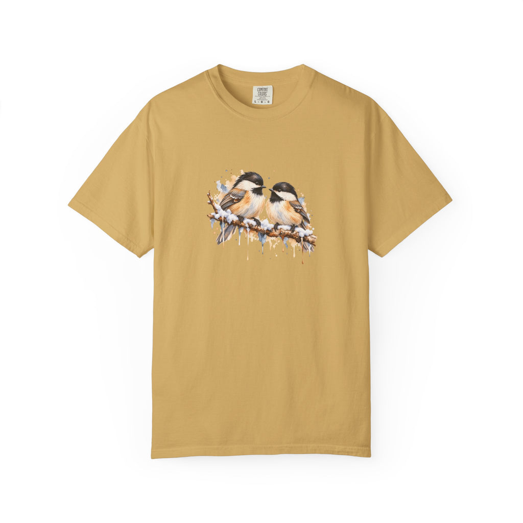 Watercolor Chickadee Birds T-Shirt | Comfort Colors 1717