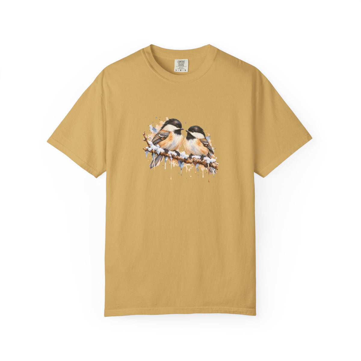 Watercolor Chickadee Birds T-Shirt | Comfort Colors 1717