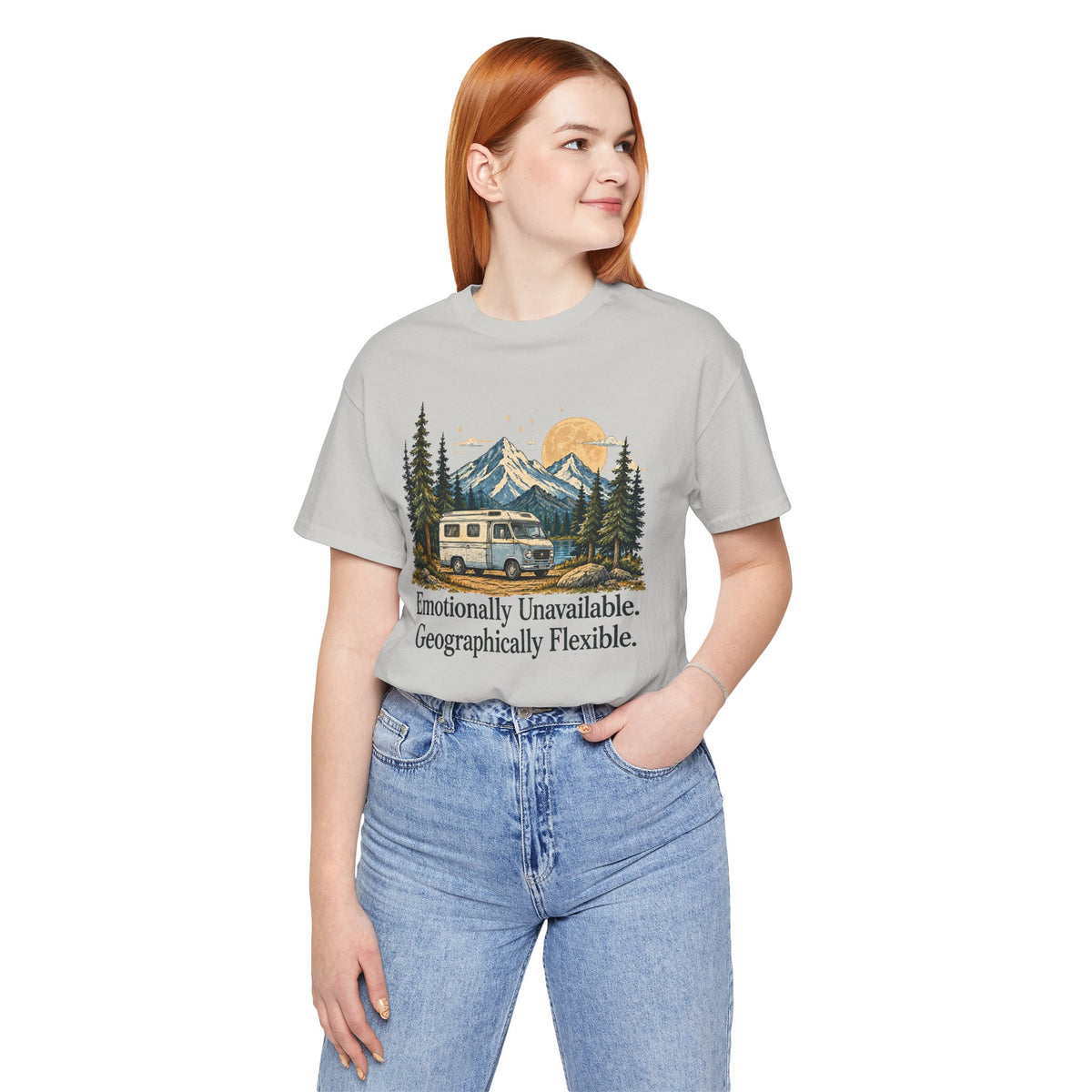 Emotionally Unavailable Geographically Flexible | Vintage Camping Tee