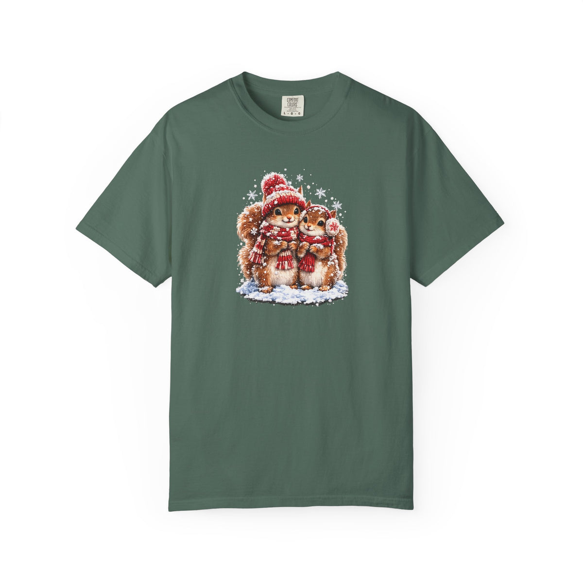 Winter Squirrels T-Shirt | Cute Woodland Graphic Tee | Comfort Colors 1717