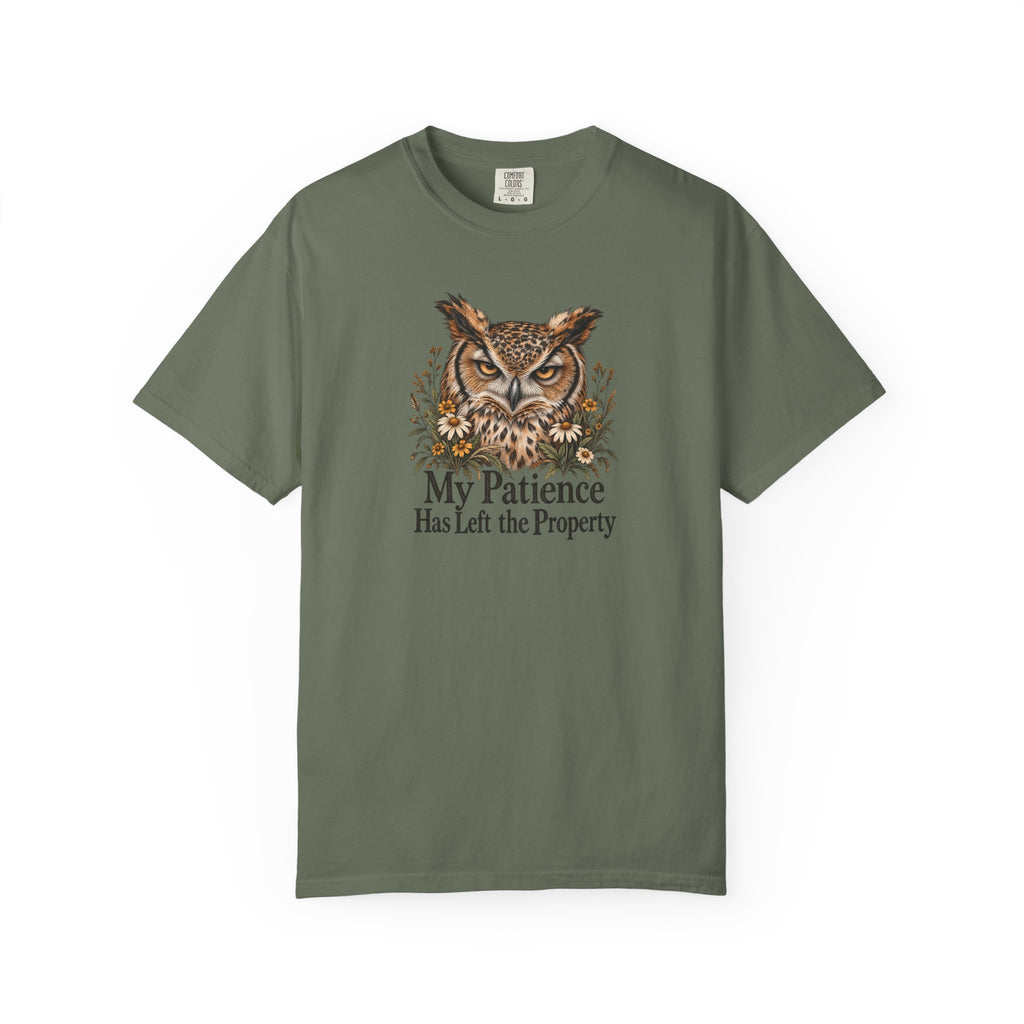My Patience Has Left the Property | Vintage Owl Graphic Tee