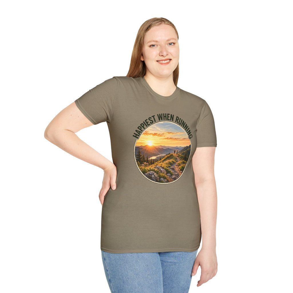 Happiest When Running – Scenic Trail Running T-Shirt