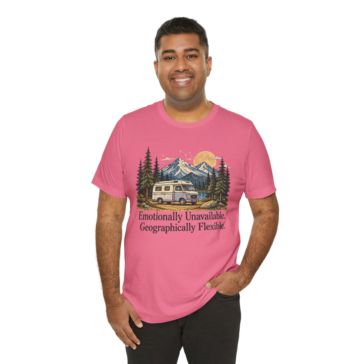 Emotionally Unavailable Geographically Flexible | Vintage Camping Tee
