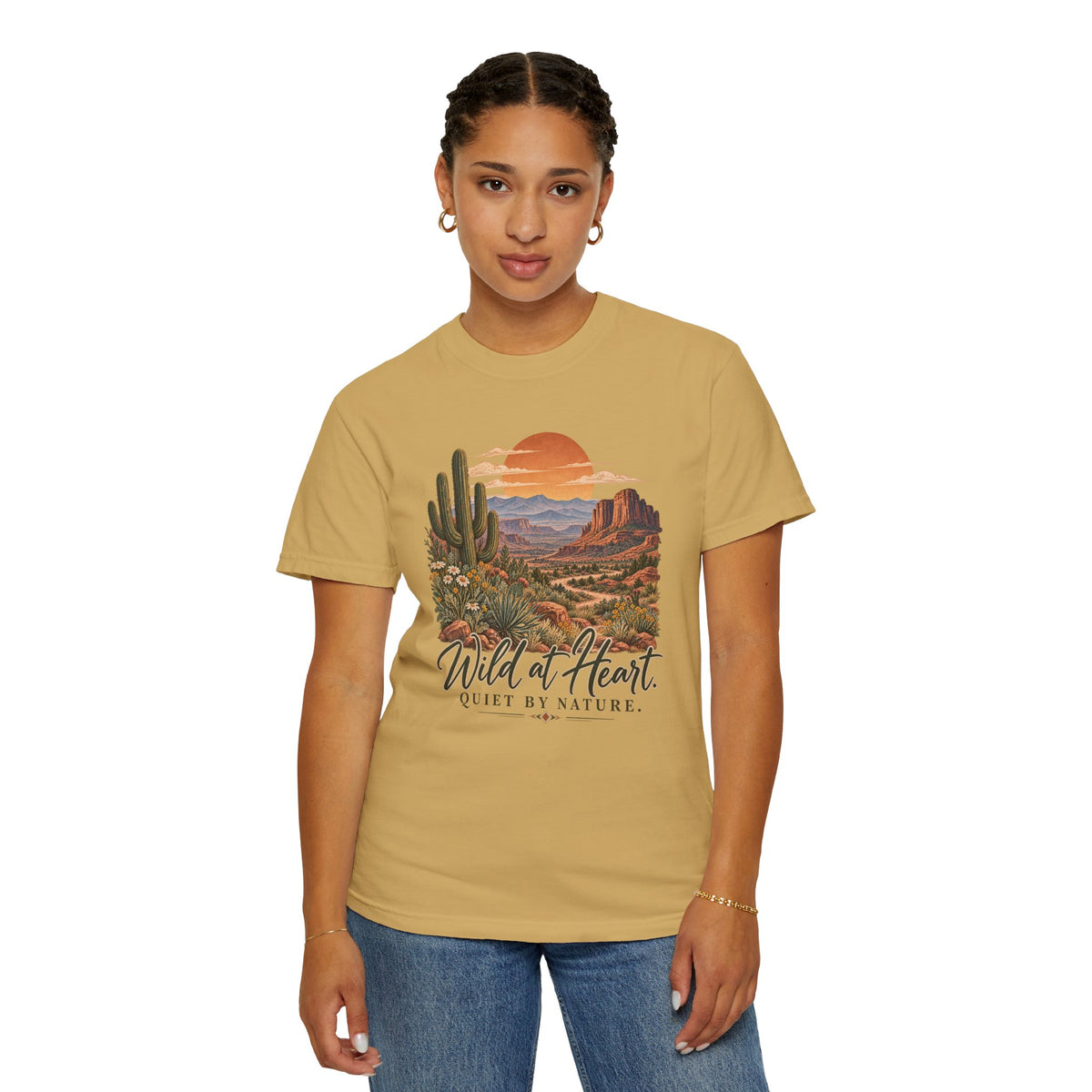 Wild at Heart Quiet by Nature T-Shirt | Vintage Desert Graphic Tee | Comfort Colors 1717