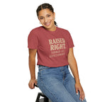Raised Right Turned Out Questionable T-Shirt | Funny Graphic Tee | Comfort Colors 1717