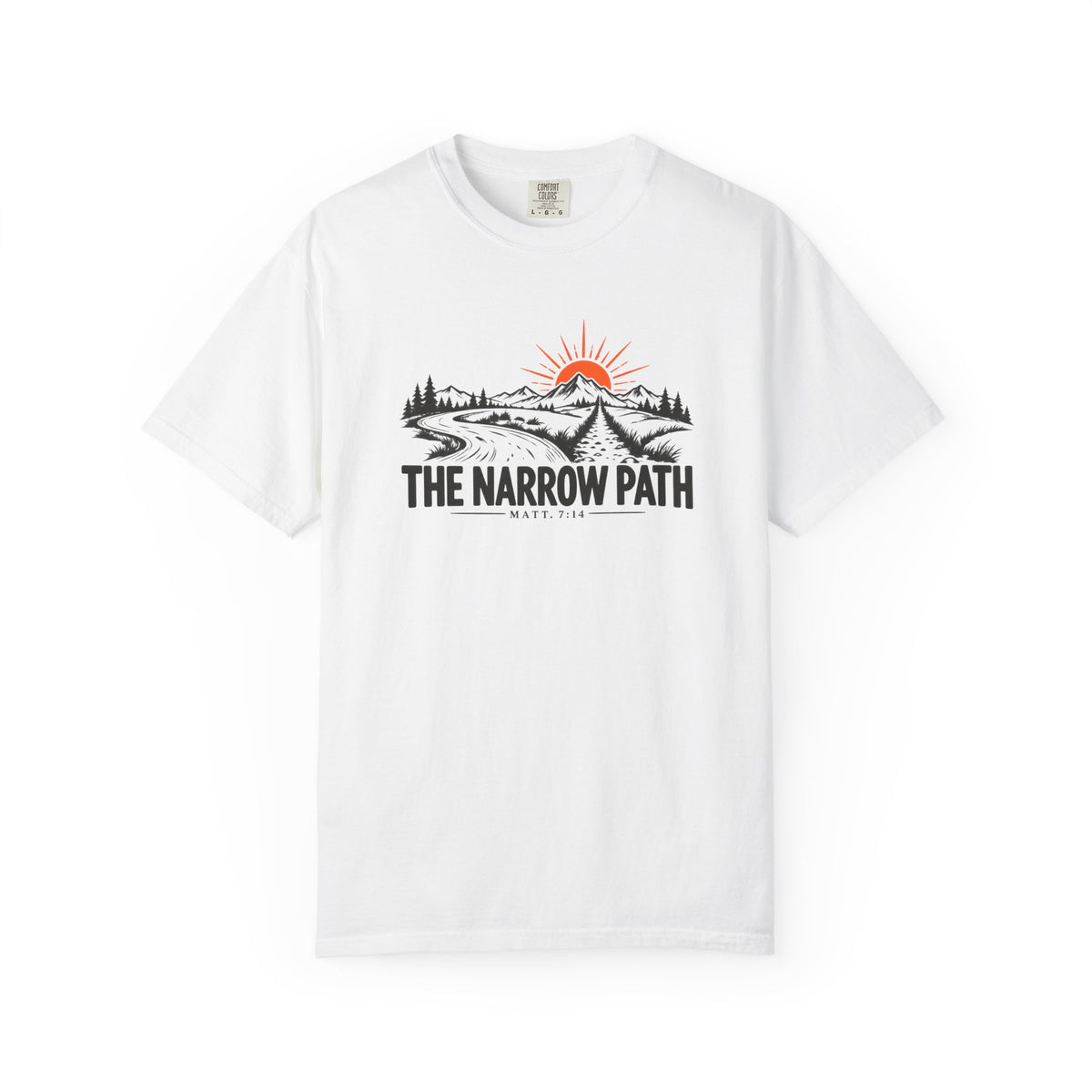 The Narrow Path Comfort Colors® T-Shirt | Faith & Outdoor Graphic Tee