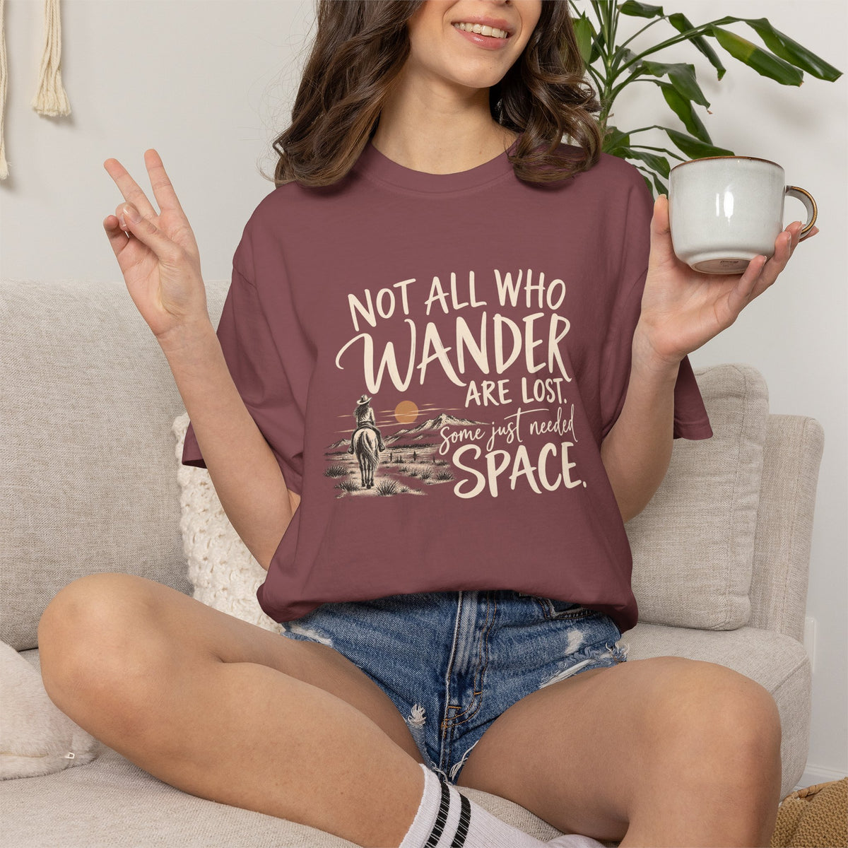 Not All Who Wander Are Lost T-Shirt — Western Adventure Graphic Tee