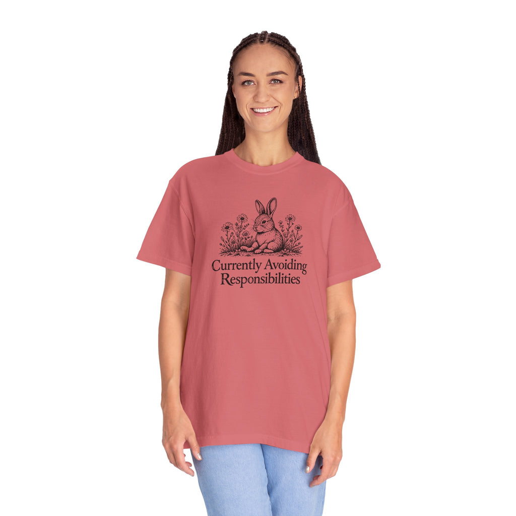 Currently Avoiding Responsibilities | Vintage Bunny Graphic Tee