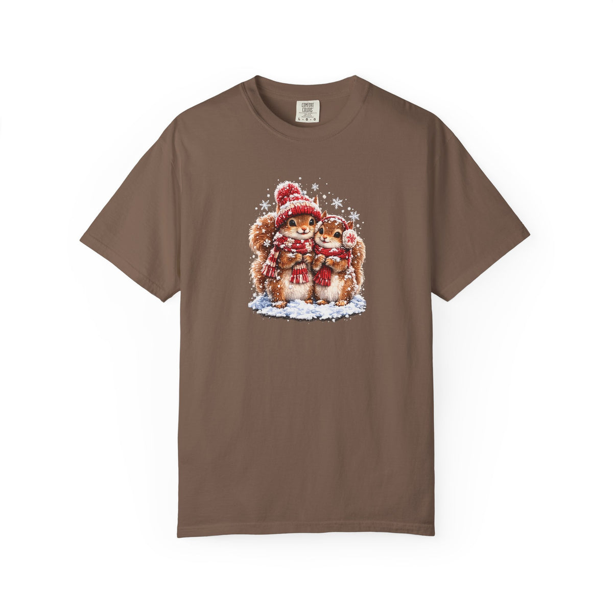 Winter Squirrels T-Shirt | Cute Woodland Graphic Tee | Comfort Colors 1717