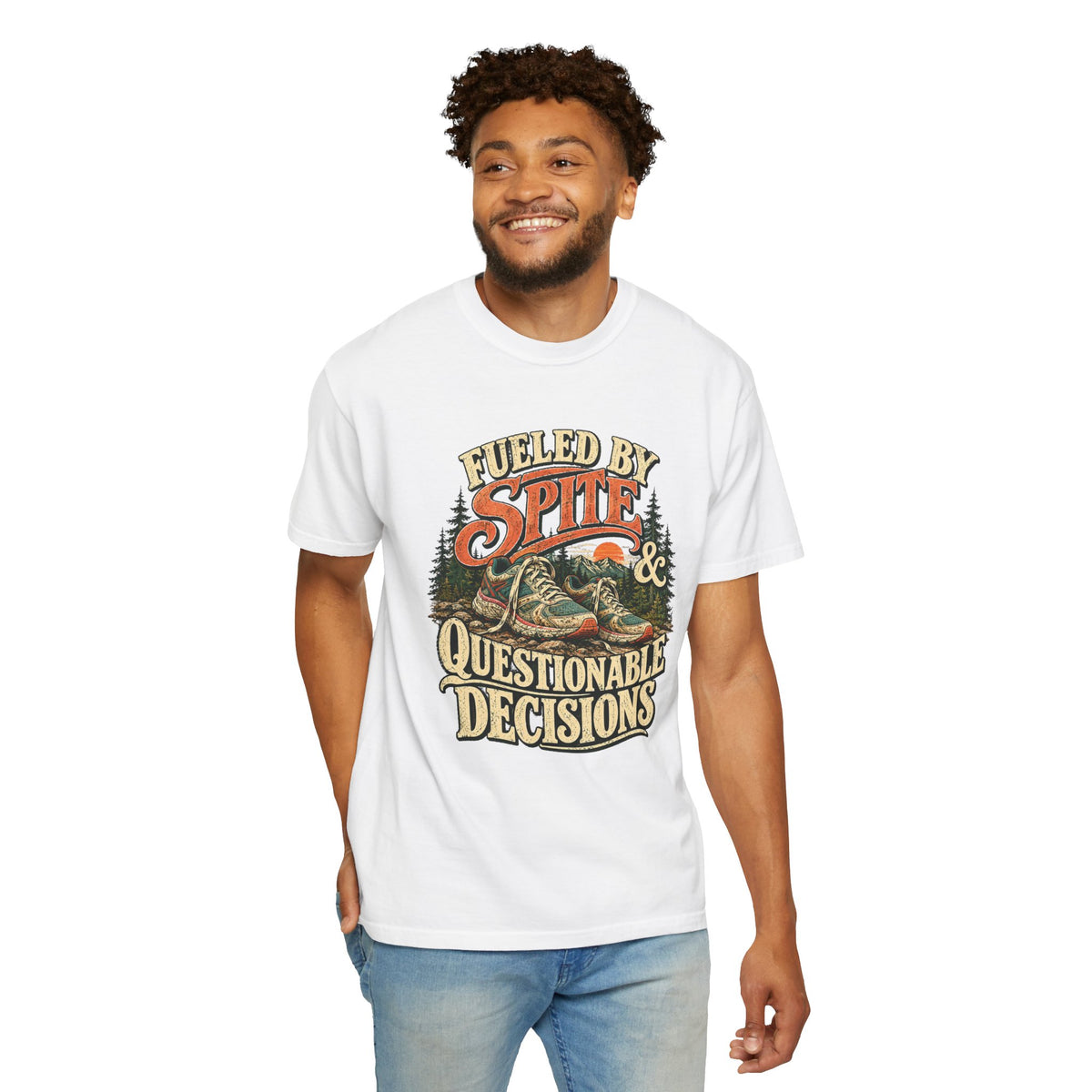 Fueled by Spite & Questionable Decisions | Funny Running Graphic Tee