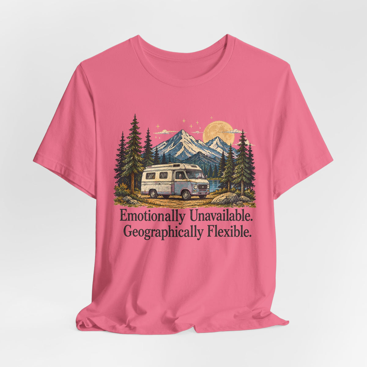 Emotionally Unavailable Geographically Flexible | Vintage Camping Tee