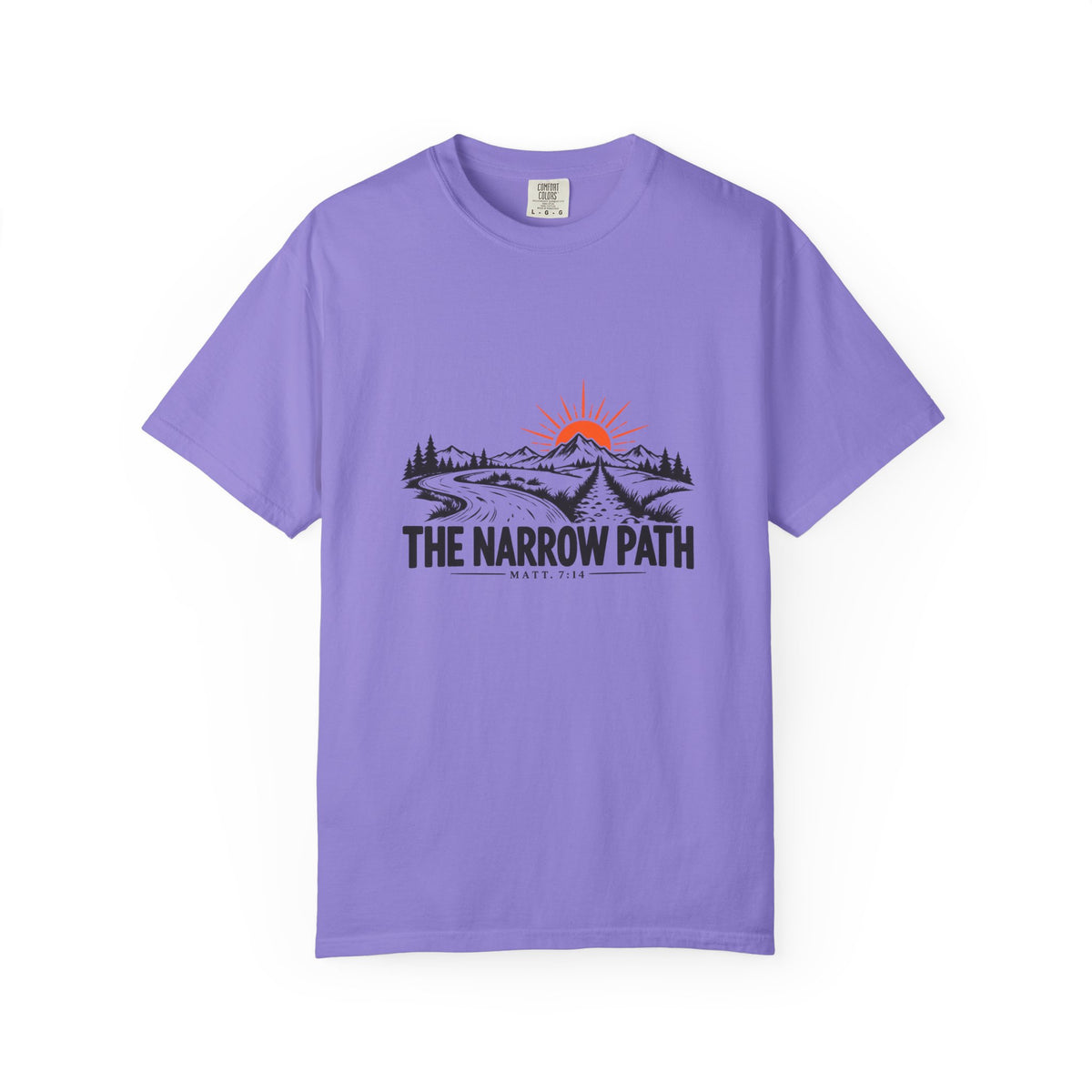 The Narrow Path Comfort Colors® T-Shirt | Faith & Outdoor Graphic Tee