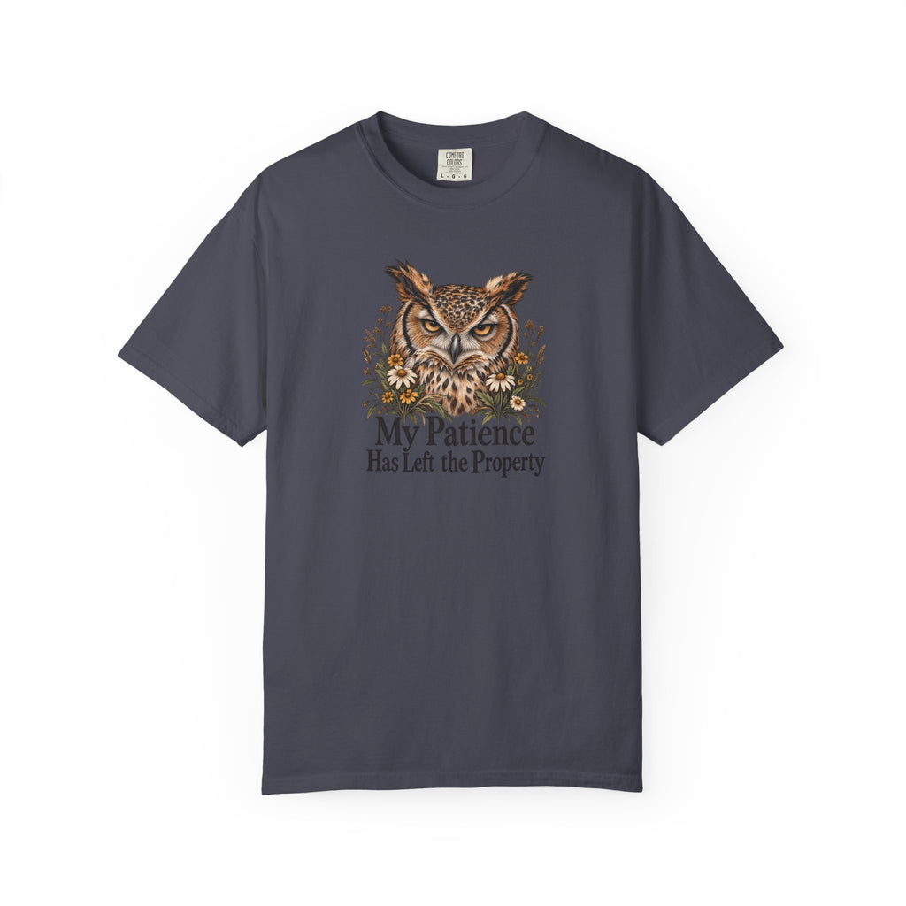 My Patience Has Left the Property | Vintage Owl Graphic Tee