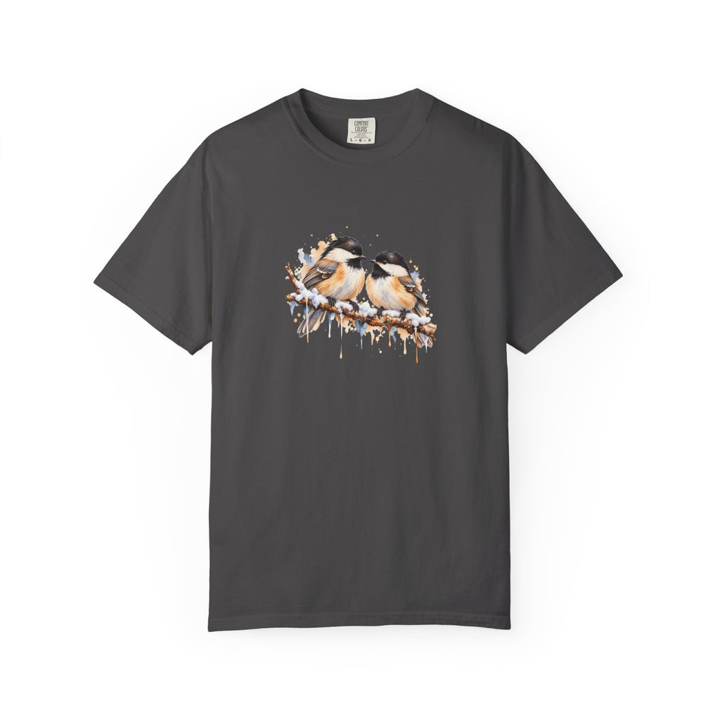 Watercolor Chickadee Birds T-Shirt | Comfort Colors 1717
