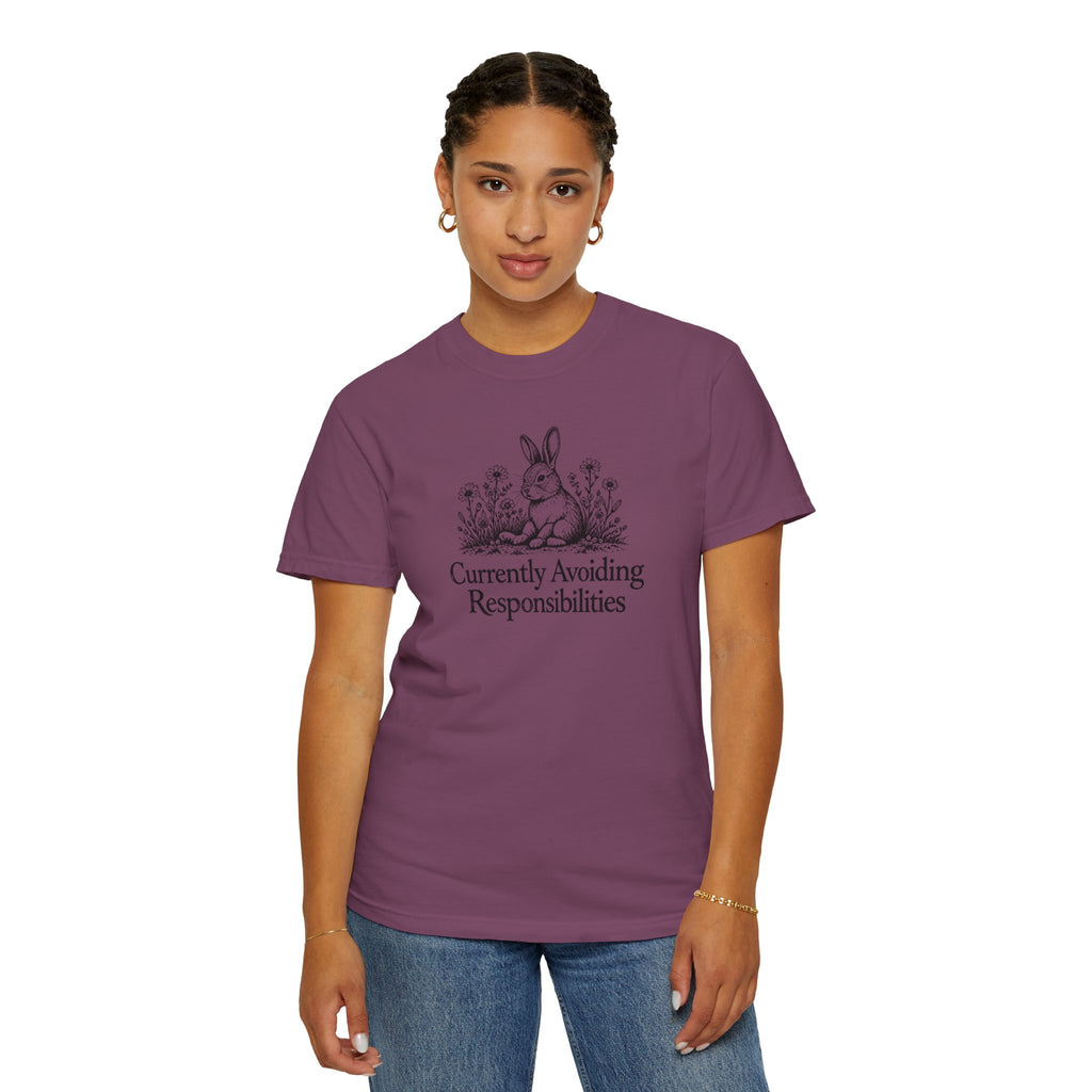 Currently Avoiding Responsibilities | Vintage Bunny Graphic Tee