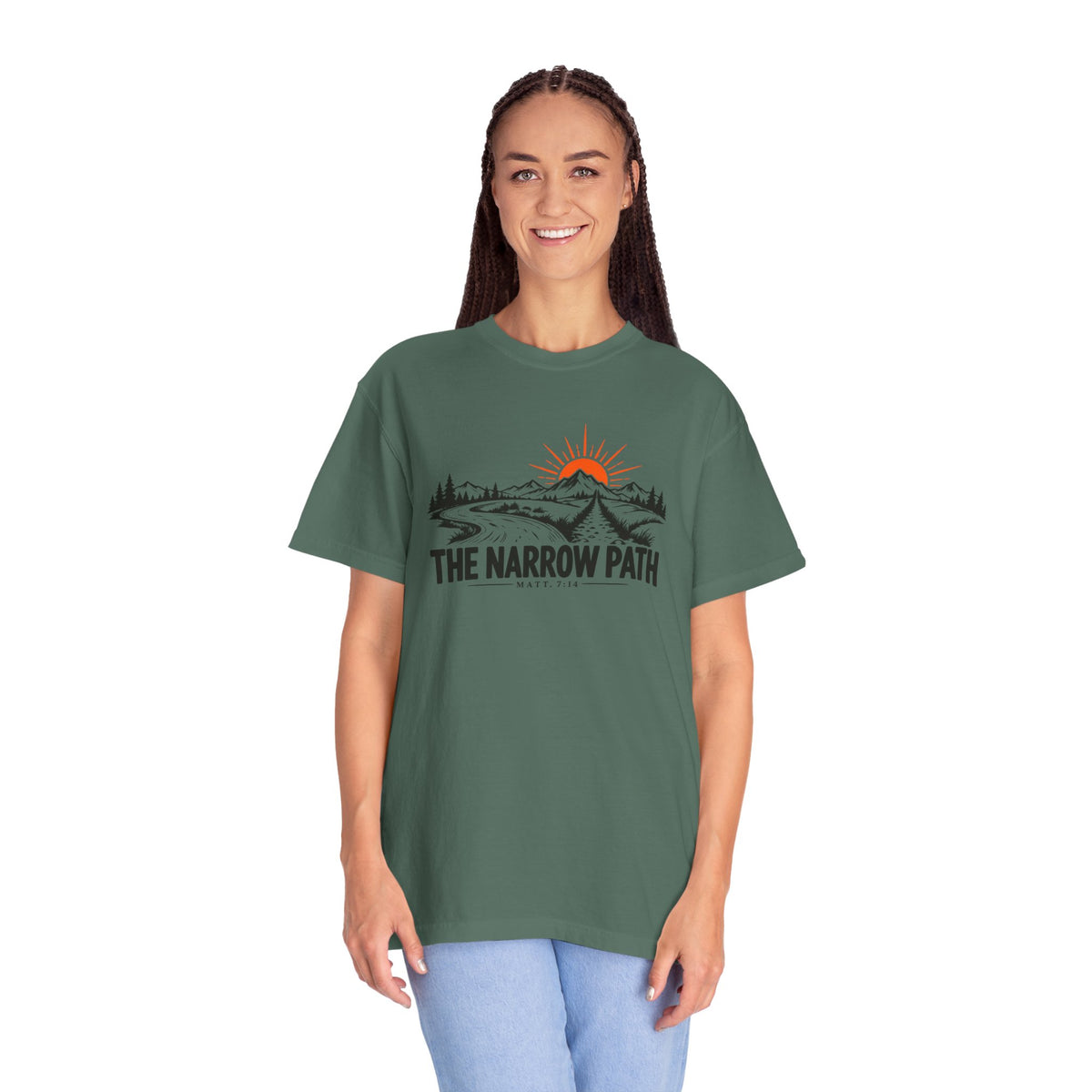 The Narrow Path Comfort Colors® T-Shirt | Faith & Outdoor Graphic Tee