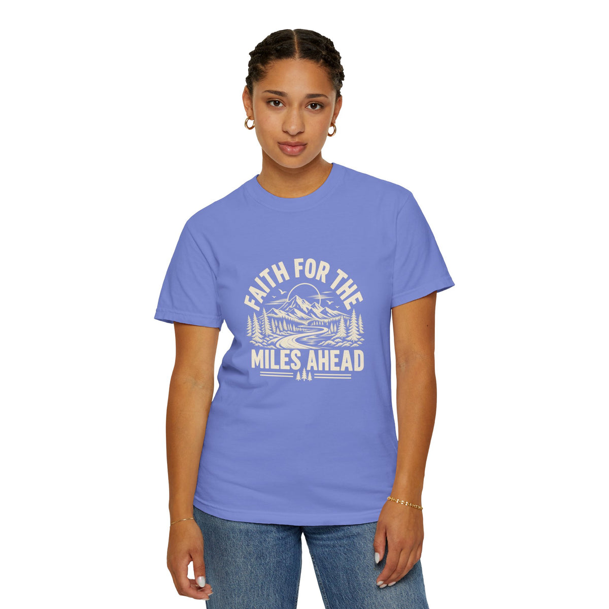 Faith for the Miles Ahead T-Shirt | Christian Outdoor Comfort Colors Tee