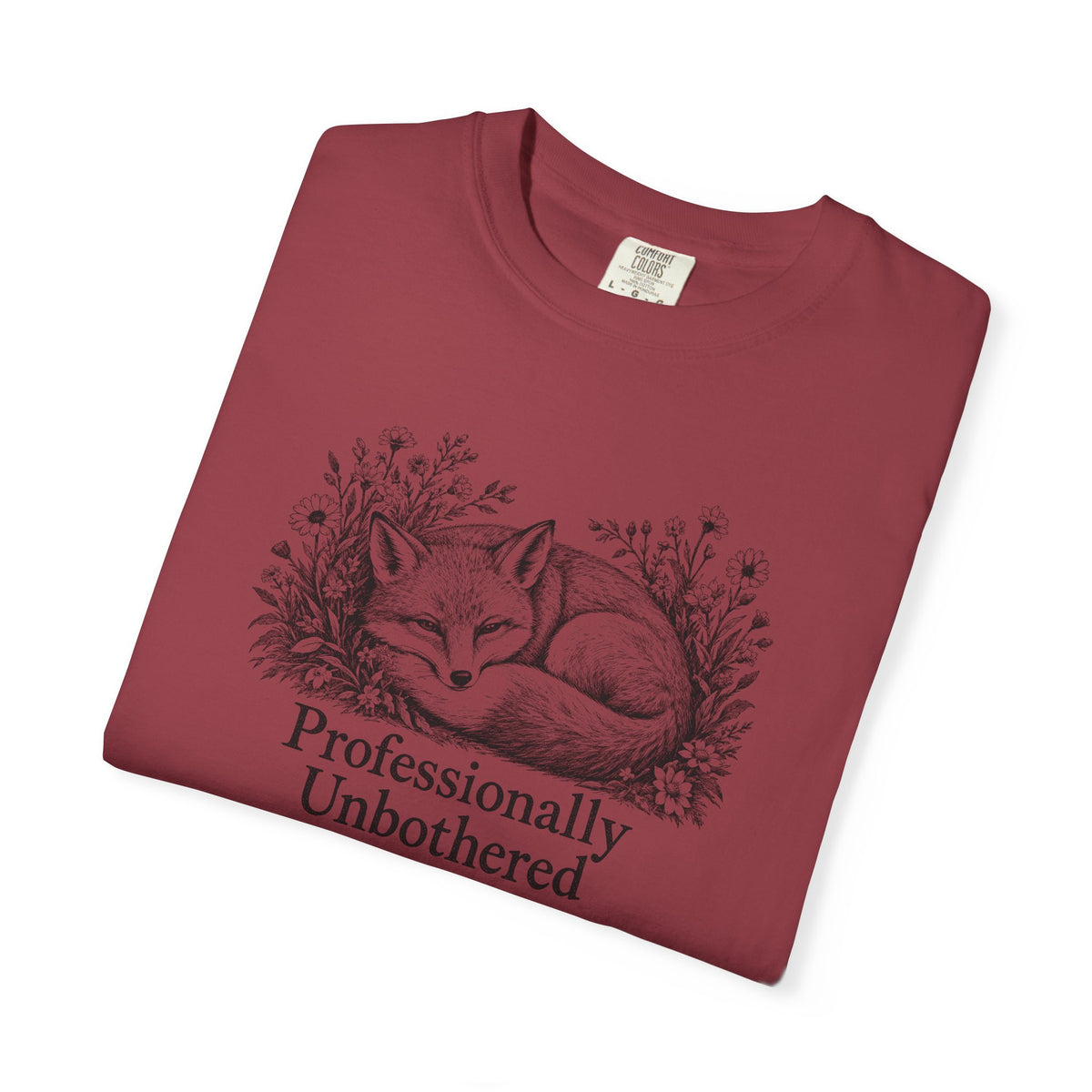 Professionally Unbothered T-Shirt | Vintage Fox Graphic Tee | Comfort Colors 1717