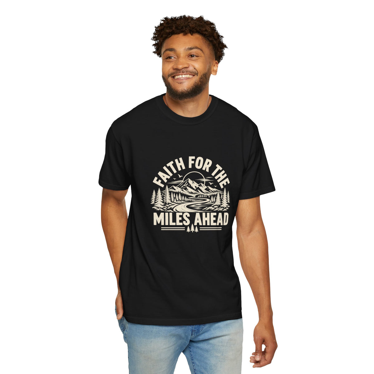 Faith for the Miles Ahead T-Shirt | Christian Outdoor Comfort Colors Tee
