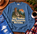 Not Today. Not Tomorrow. We'll See. | Funny Raccoon Sweatshirt