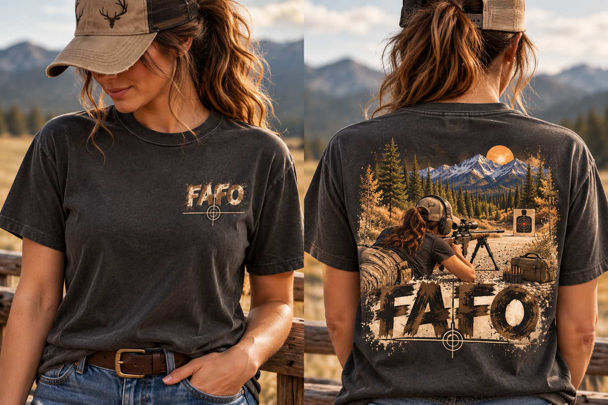 FAFO Women's Shooting Graphic T-Shirt | Open Range Collection