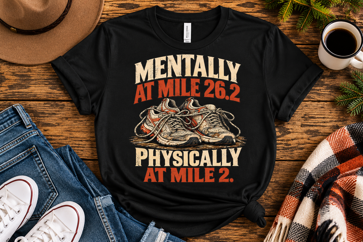 Mentally at Mile 26.2, Physically at Mile 2. Tee