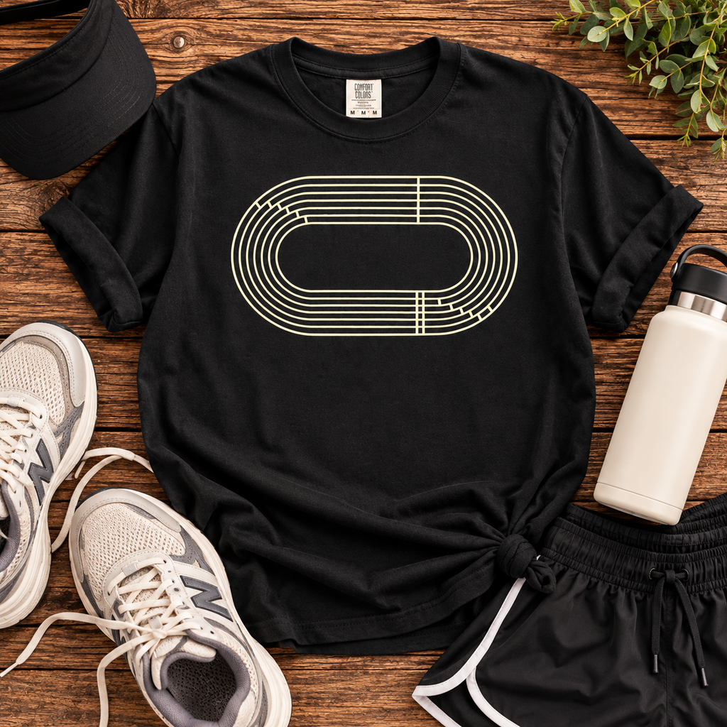 The Track Edit | Minimalist Running Track Graphic Tee