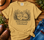 Professionally Unbothered T-Shirt | Vintage Fox Graphic Tee | Comfort Colors 1717