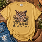 My Patience Has Left the Property | Vintage Owl Graphic Tee