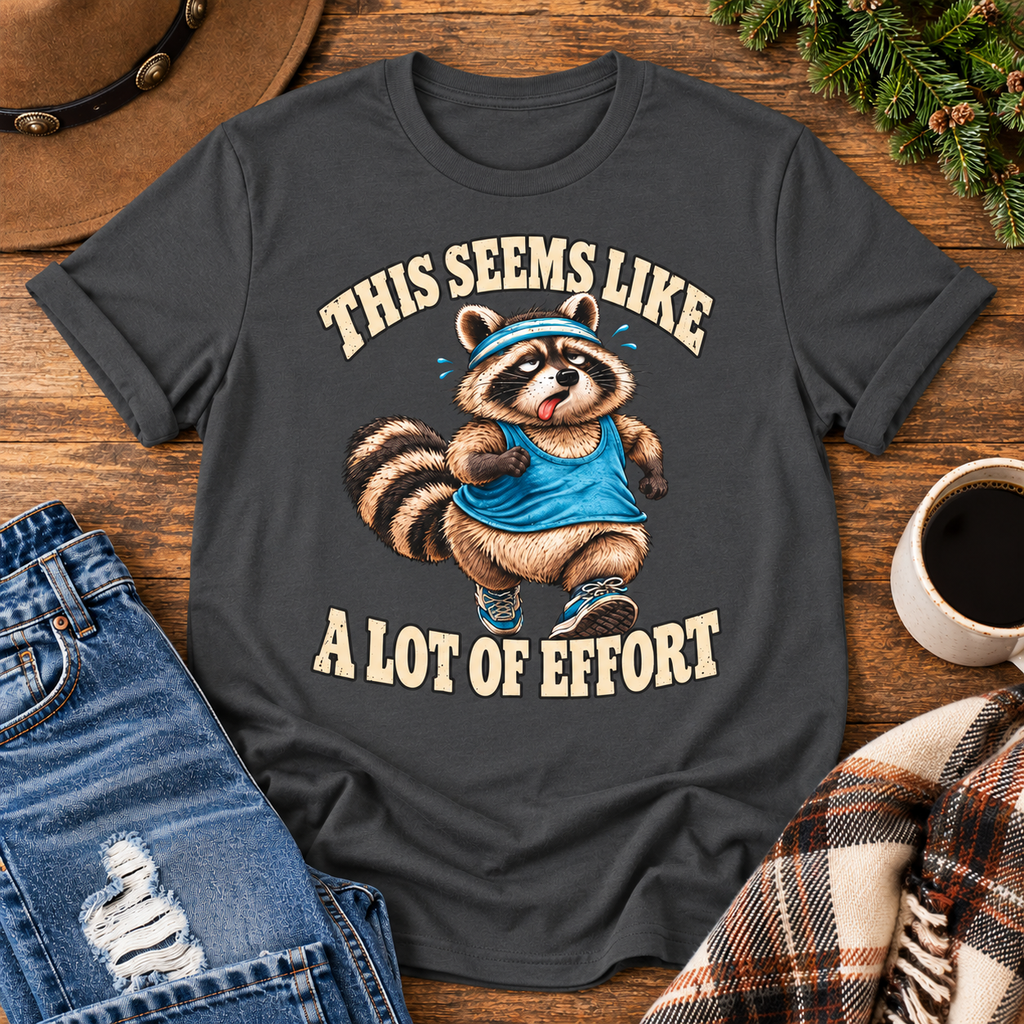 Funny Raccoon Running T-Shirt | Elevae & Co.