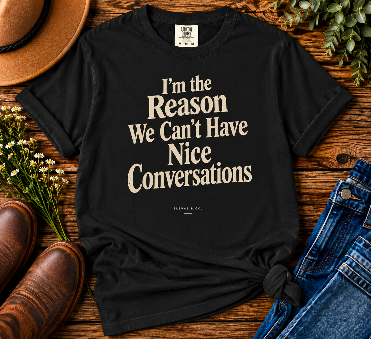I'm the Reason We Can't Have Nice Conversations T-Shirt | Funny Sarcastic Tee | Comfort Colors 1717