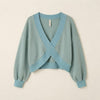 Oversized V-Neck Criss Cross Sweatshirt